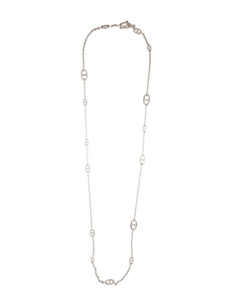 hermes silk necklace|hermes long silver necklace.